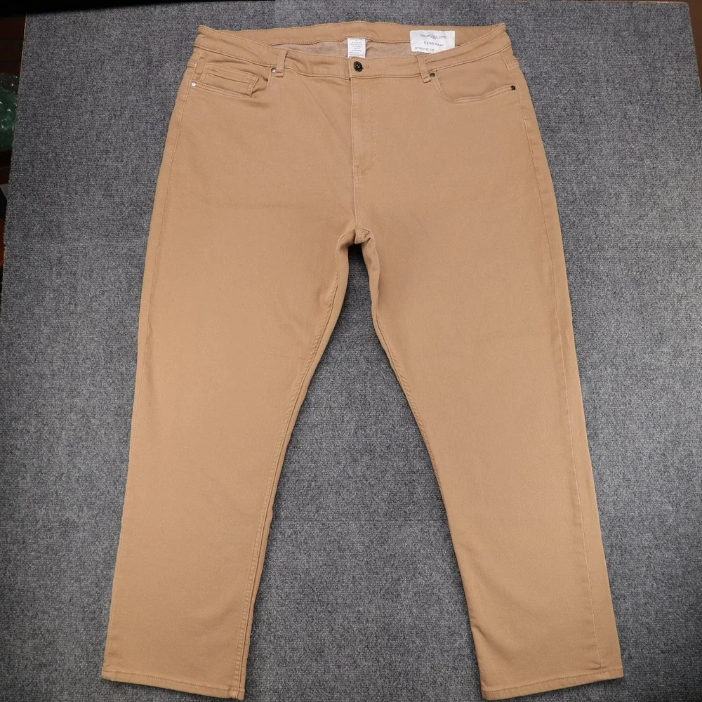 The Perfect Jean NYC Denkhaki Athletic Fit Khaki Tan Pants‎ 44x32 J09V3DDK Mens